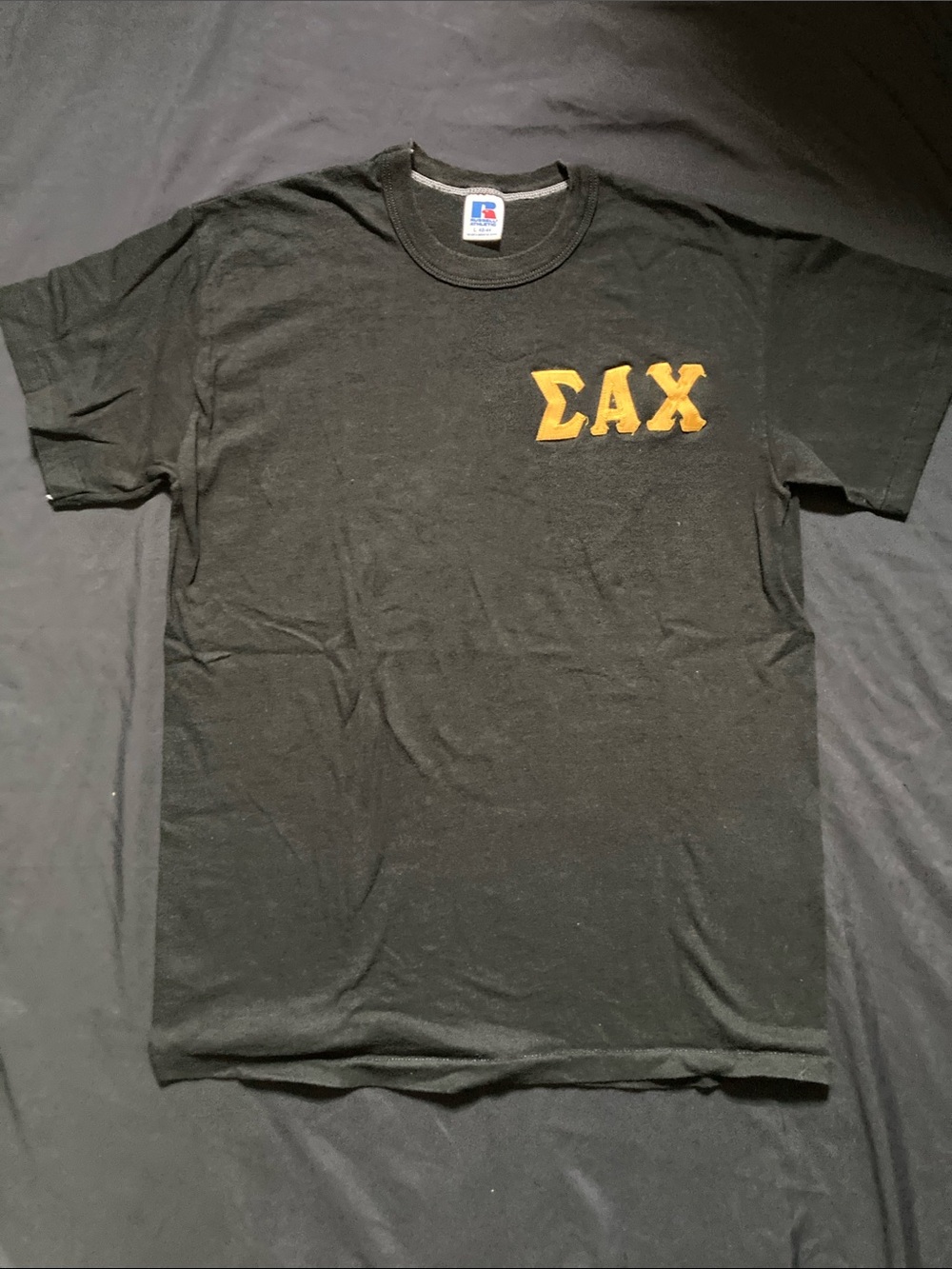 VTG Russel Athletic Fraternity Tee Shirt Greek Sigma Alpha Chi Vintage Large